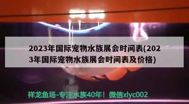 2023年国际宠物水族展会时间表(2023年国际宠物水族展会时间表及价格) 水族展会