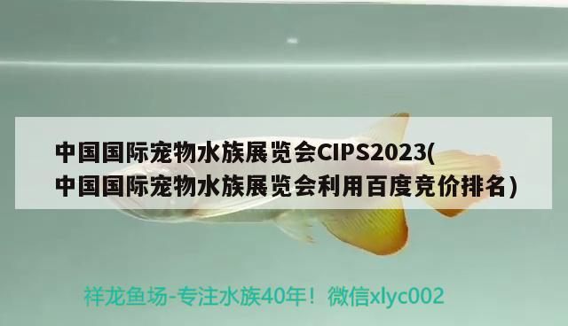 中国国际宠物水族展览会CIPS2023(中国国际宠物水族展览会利用百度竞价排名) 水族展会