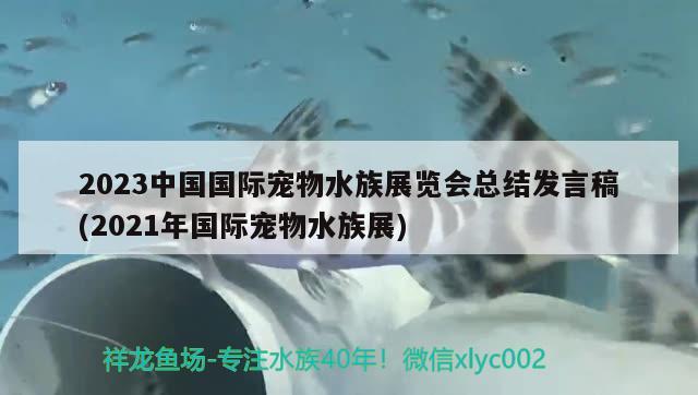 2023中国国际宠物水族展览会总结发言稿(2021年国际宠物水族展)