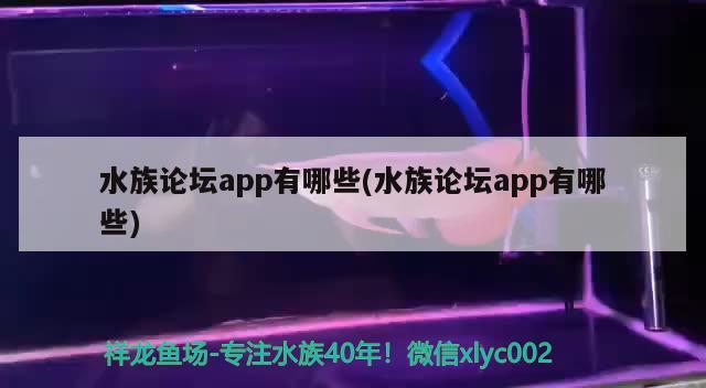 水族论坛app有哪些(水族论坛app有哪些)