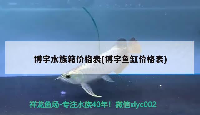 博宇水族箱价格表(博宇鱼缸价格表)